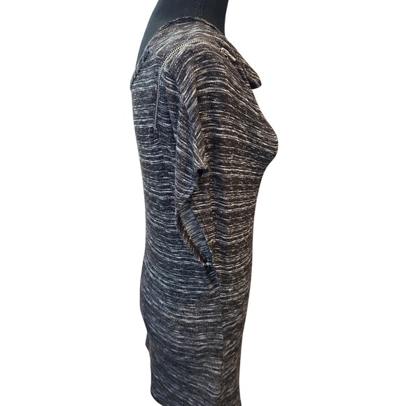 Y2K Wet Seal Womens Black White Marled Cowl Neck Dolman Sleeve Top No size VTG - Picture 4 of 9